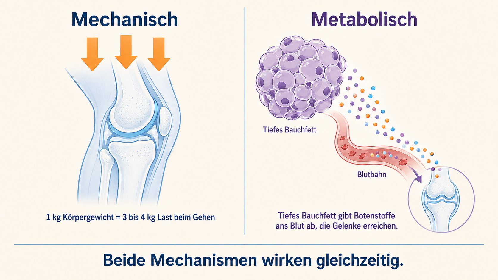 Mechanische und metabolische Effekte von Übergewicht